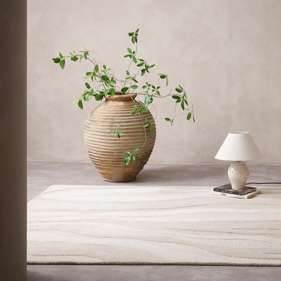 Baya Shoreline Sand Floor Rug 250cm x 350cm - Soft Coastal Decor for Living Room, Bedroom & Beach House