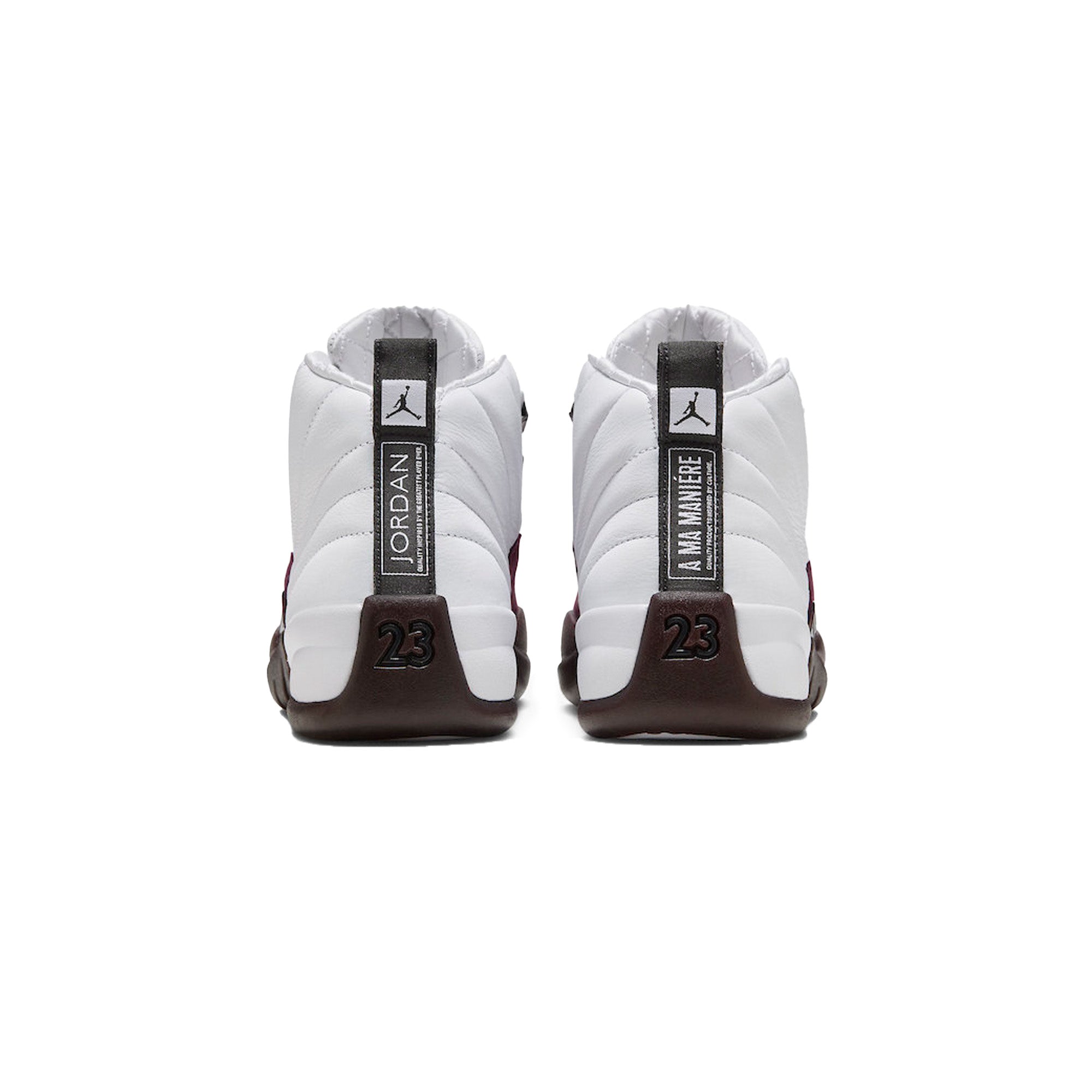 Air Jordan 12 x A Ma Maniere 'Burgundy White' Women's Sneakers (2023) - Retro Basketball Shoes for Women, Fashion Streetwear & Casual Wear
