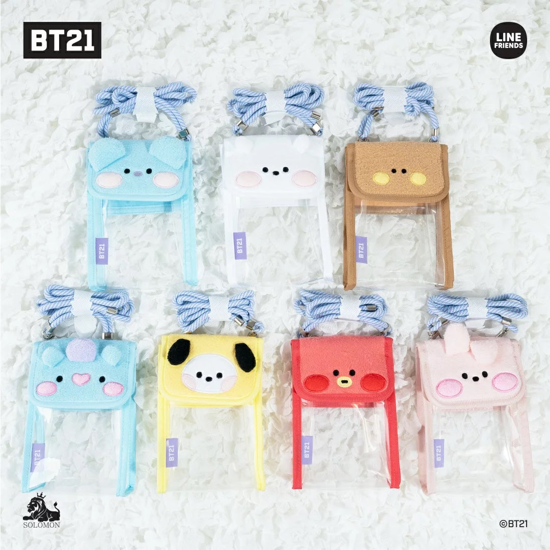 BT21 Chimmy Mini Clear PVC Bag - Cute K-Pop BTS Accessory for School, Travel & Cosplay