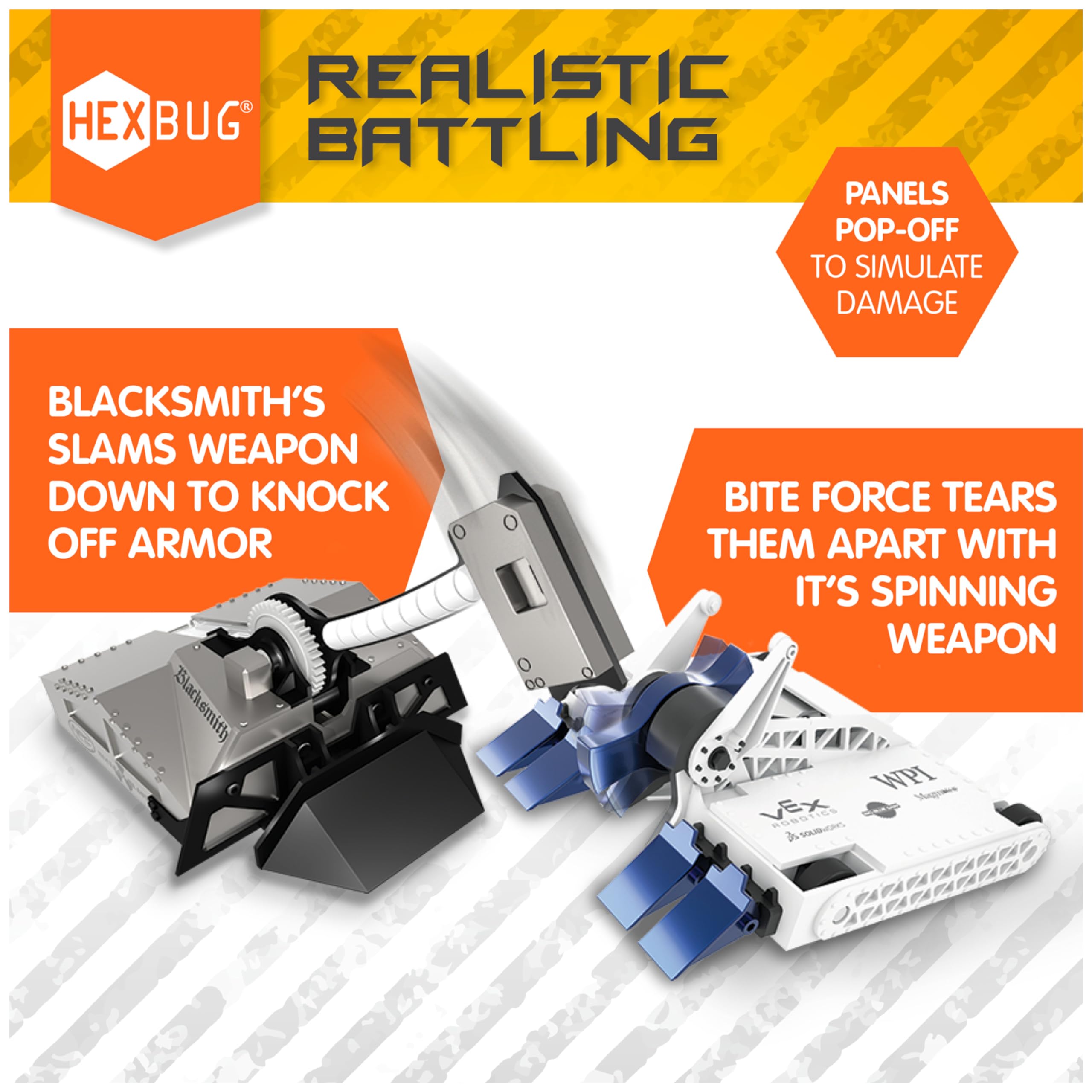 HEXBUG BattleBots Rivals 4.0 - Blacksmith vs BiteForce RC Robot Toy Set | STEM Educational Toy for Kids Ages 8+ | Remote Control Battle Bots with Batteries Included | Perfect for STEM Learning & Robot Combat Play