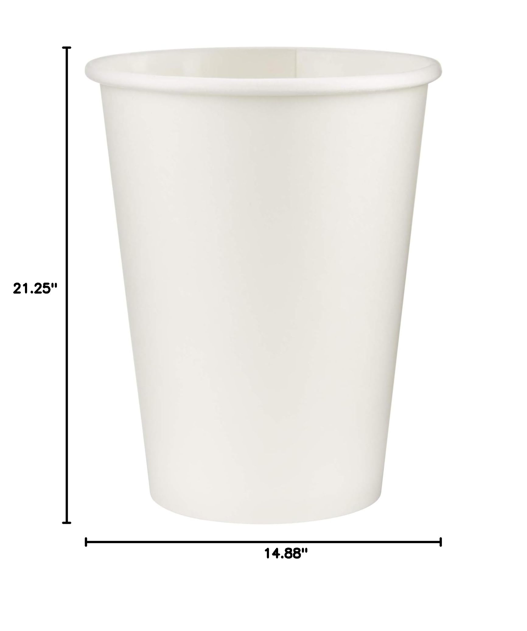 GP PRO Dixie 12 oz White Disposable Paper Coffee Cups - 1000 Count (50 Cups/Sleeve, 20 Sleeves/Case) - Perfect for Offices, Cafes, and Catering Events