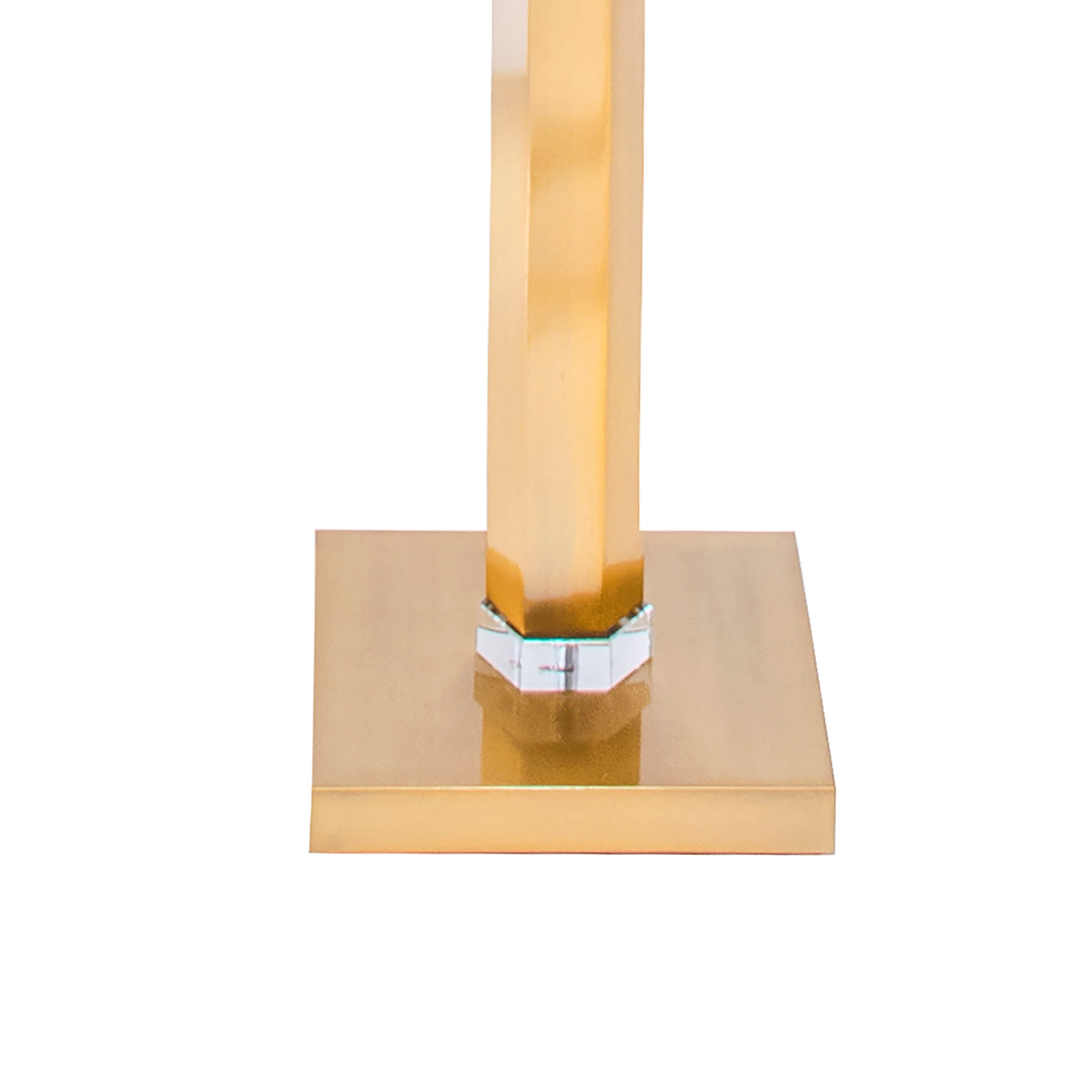 60 Inch Metal Ombre Obelisk Floor Lamp in Brass - Modern Lighting for Living Room, Bedroom & Office Decor