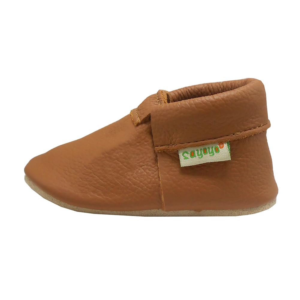 SAYOYO Baby Boys Girls Soft Sole Shoes - First Walker & Prewalker Crib Moccasins for Toddlers - Non-Slip Comfortable Infant Shoes for Indoor & Outdoor Play