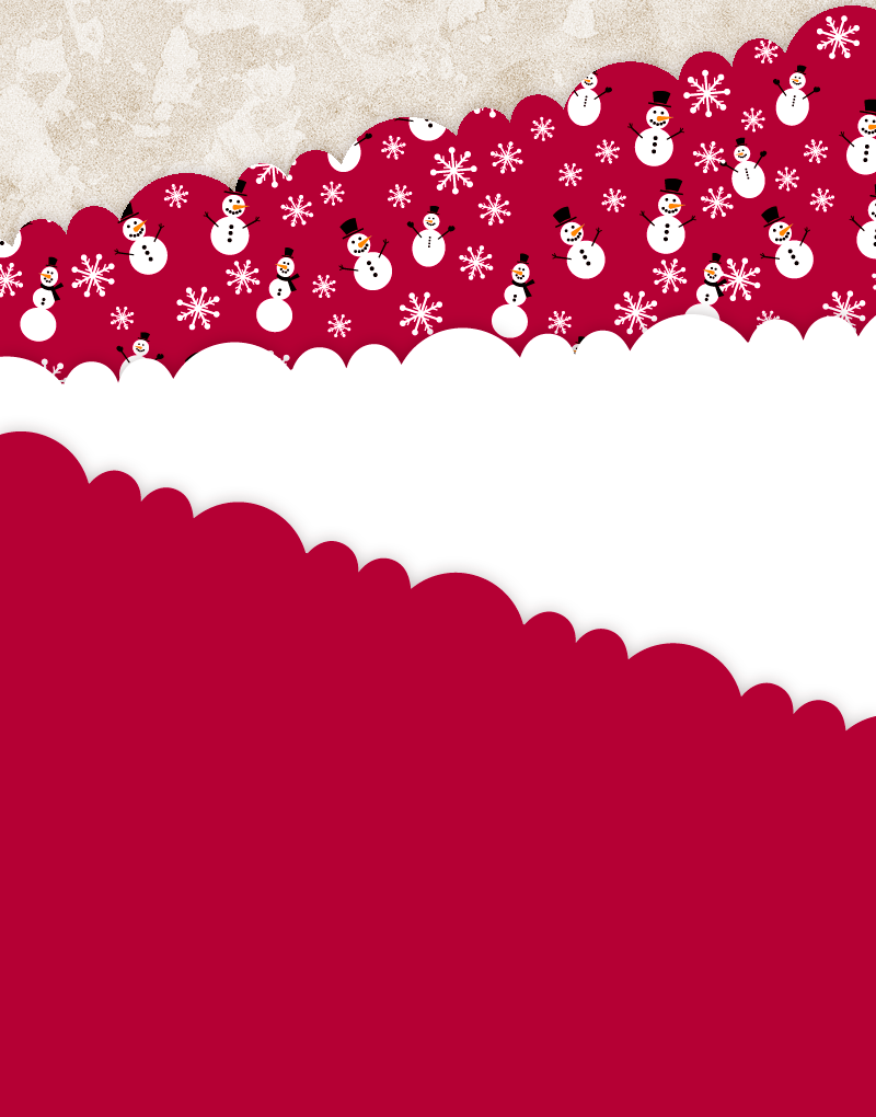 Festive All Over Snowmen Scalloped Tissue Paper - Christmas Party Decorations, Holiday Gift Wrapping & DIY Craft Supplies for Winter Celebrations