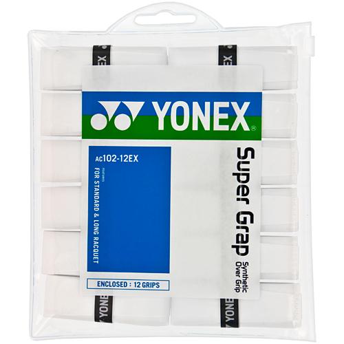 Yonex AC102 12EX Super Grap Overgrip - 12 Pack | Premium Tennis & Badminton Grip Tape | Sweat Absorbing, Non-Slip Performance | Perfect for Racket Sports, Gym Workouts & Outdoor Activities