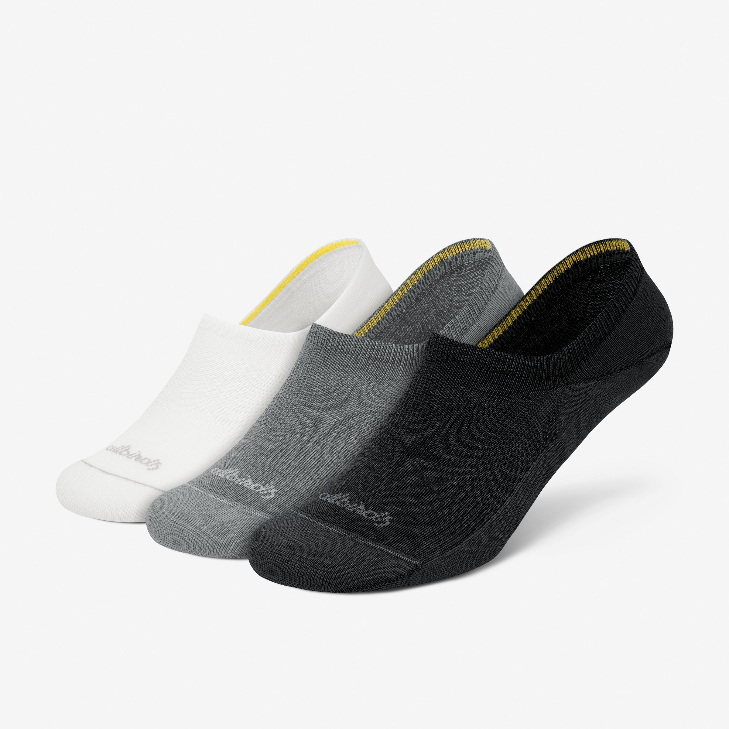 Anytime No Show Socks 3-Pack - Blizzard/Medium Grey/Natural Black | Low-Cut Invisible Socks for Men & Women | Perfect for Sneakers, Loafers & Casual Shoes
