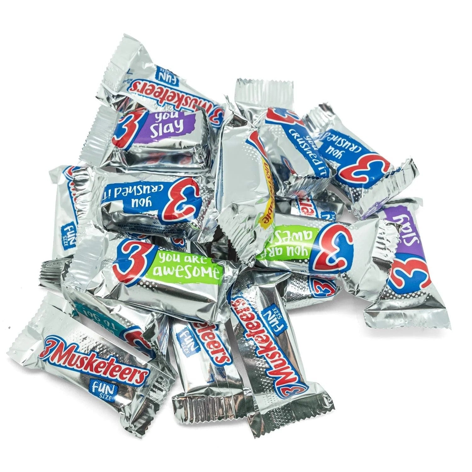 3 Musketeers Fun Size Chocolate Candy Bars - 2lb Bulk Bag | Halloween, Party Favors, Office Snacks & Movie Night Treats