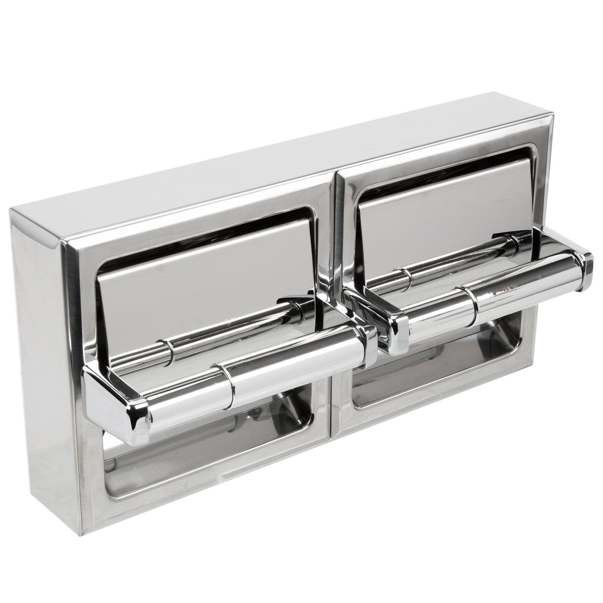 Bobrick B6999 Commercial Toilet Paper Dispenser with Hood - Dual Roll, Surface Mounted for Restrooms, Offices & Public Spaces