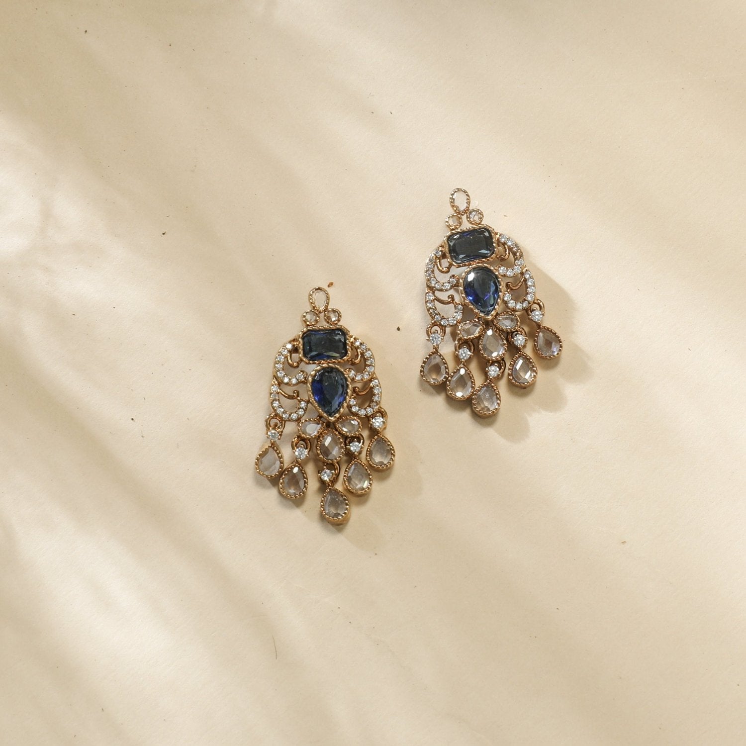 Alina CZ Blue Stud Earrings - Sparkling Cubic Zirconia Jewelry for Women | Perfect for Parties, Weddings & Everyday Wear