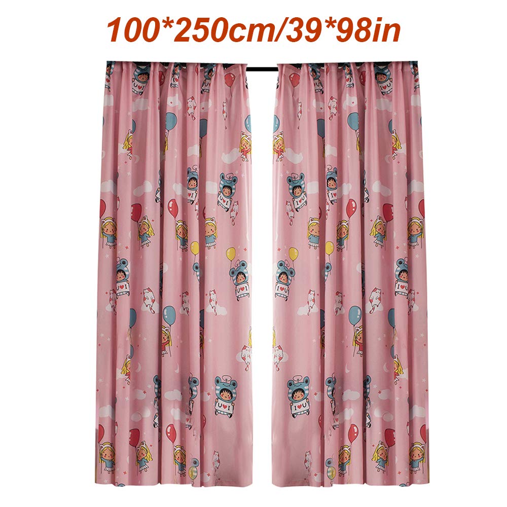 Extra Long Blackout Curtains for Bedroom - Thermal Insulated Printed Drapes (2 Panels, 39x98 Inches) - Light Blocking Window Treatments for Living Room & Nursery Decor