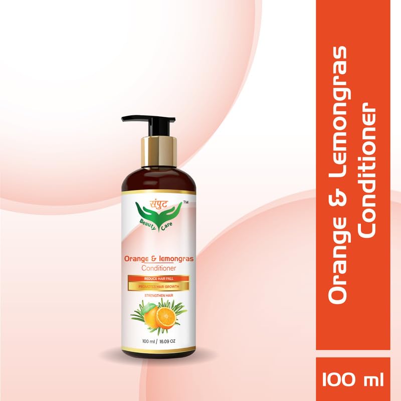 Organic Orange & Lemongrass Hair Conditioner - Reduces Oil, Promotes Growth & Strengthens Hair - Perfect for Daily Use & Oily Scalp Care