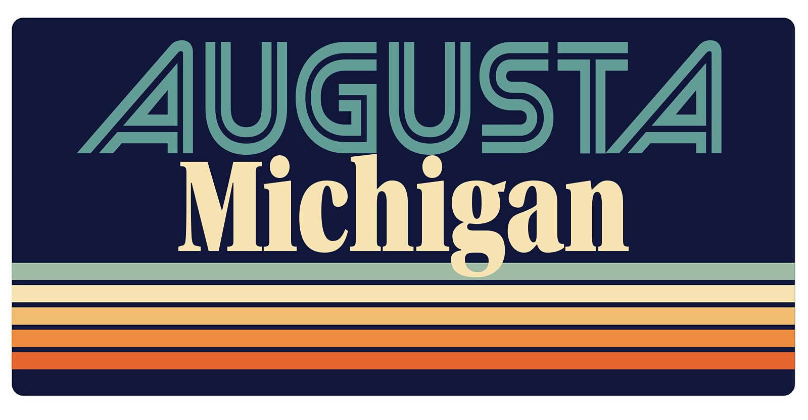 Augusta Michigan 5 x 2.5-Inch Retro Fridge Magnet - Vintage Souvenir & Decorative Kitchen Accessory for Refrigerators, Lockers & Office Spaces