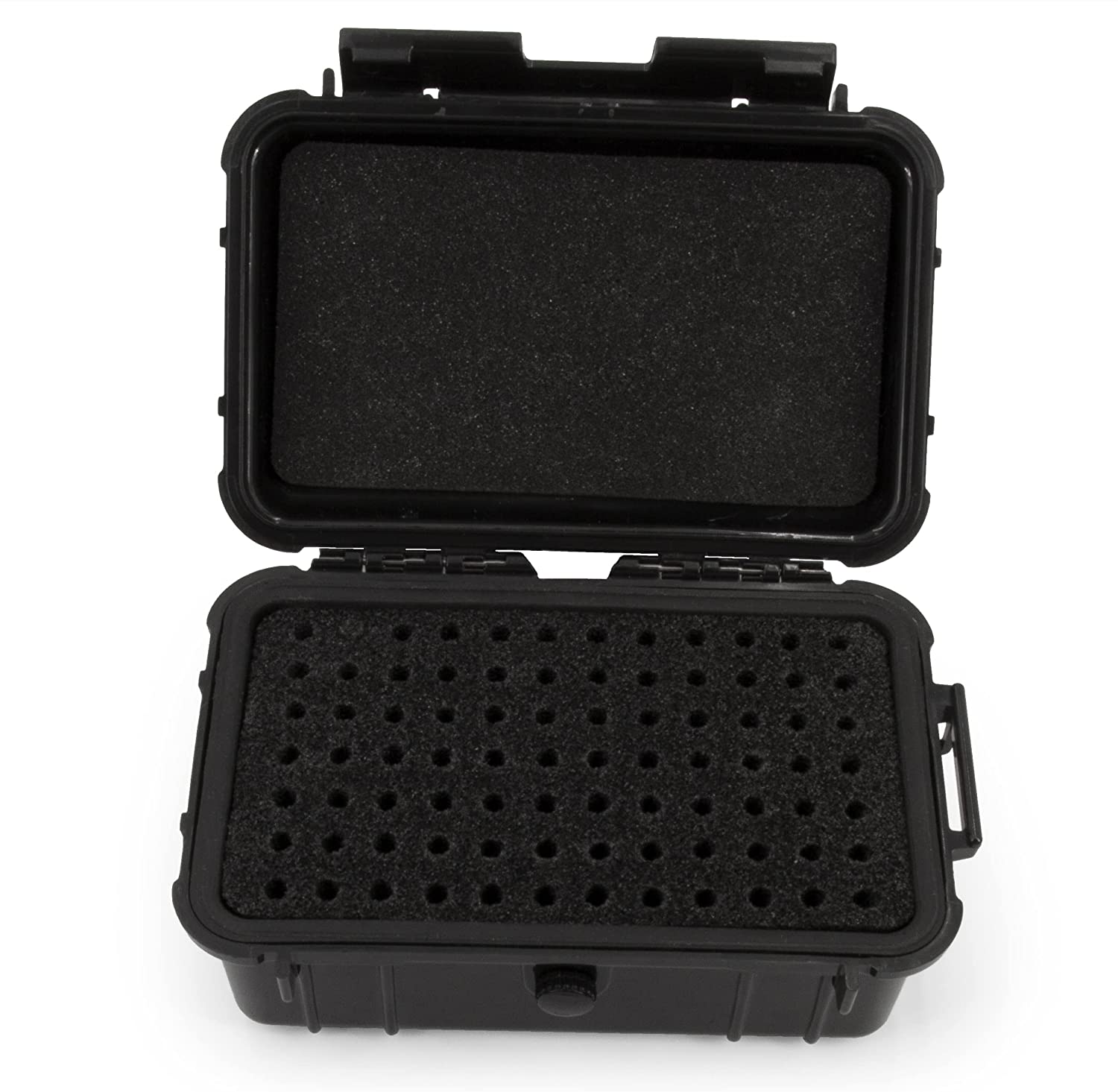 CASEMATIX Hard Shell 9mm Ammo Box - Waterproof Airtight Ammo Case for 5.56, .223 & 9mm Bullets - 84 Slot Custom Foam Insert with Impact Protection - Ideal for Range Shooting, Hunting & Ammo Storage