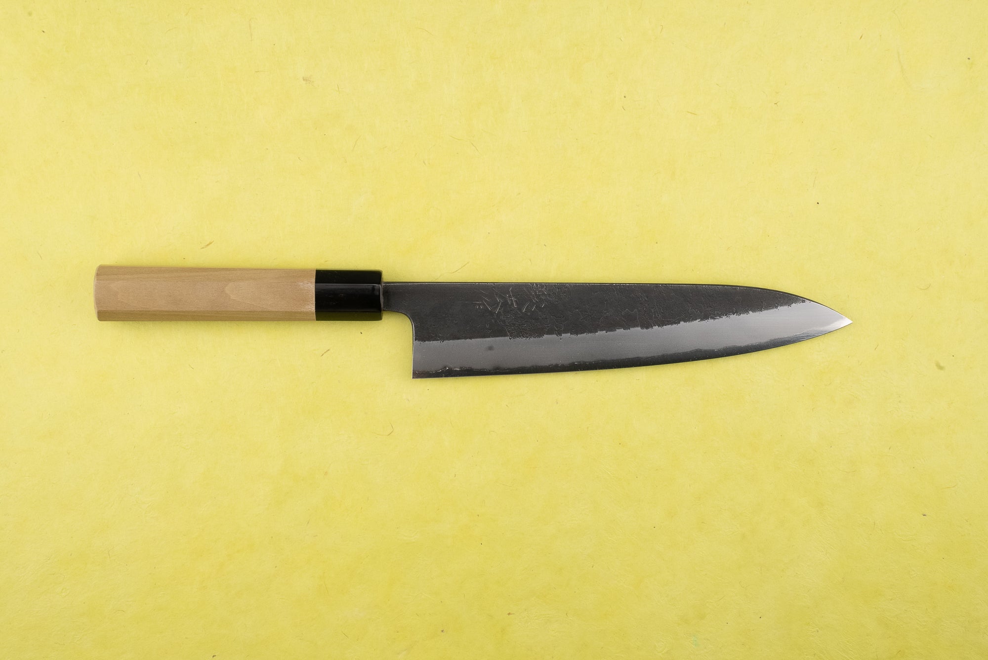 Premium Toshihiro Wakui Aogami Honsanmai Kurouchi Nashiji Gyuto 210mm Japanese Chef Knife - High Carbon Steel Blade for Professional Cooking, Sushi & Meat Cutting