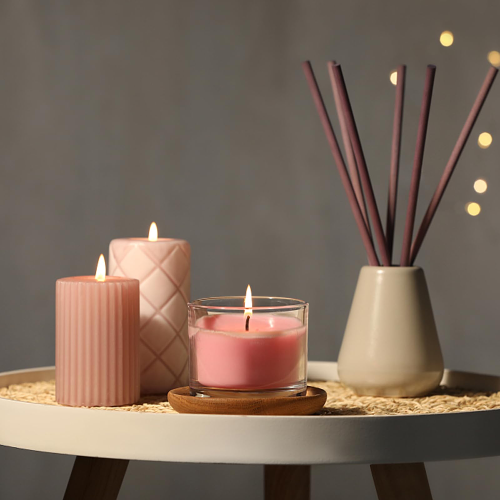 16oz Candle Jars 6 Pack - 3 Wick Large Empty Clear Glass Candle Making Containers with Bamboo Lids, Includes Stickers & Labels - Bulk DIY Candle Supplies for Home, Wedding, Spa & Gift Giving - Dishwasher Safe