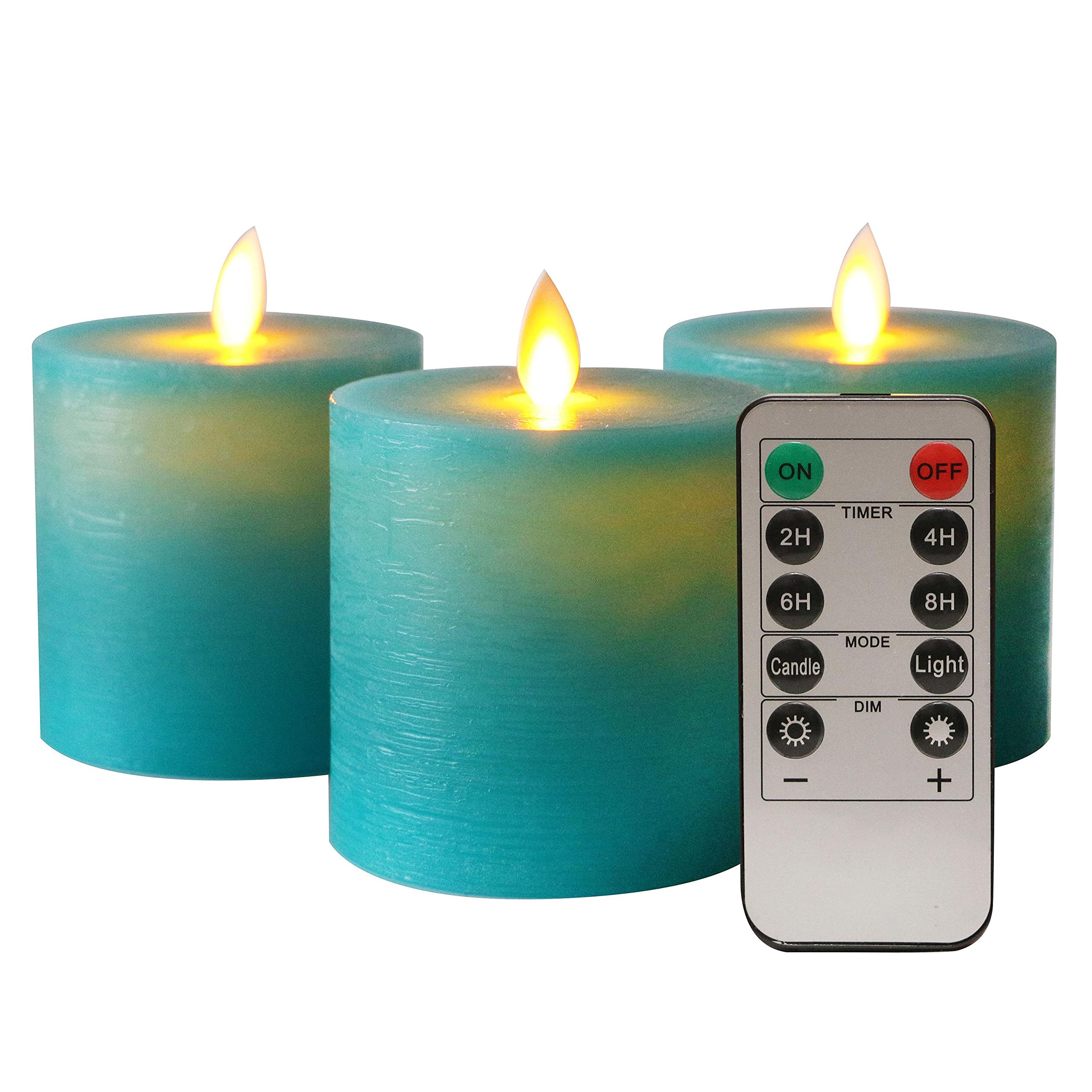 Battery Operated LED Flameless Candles - Set of 3.15