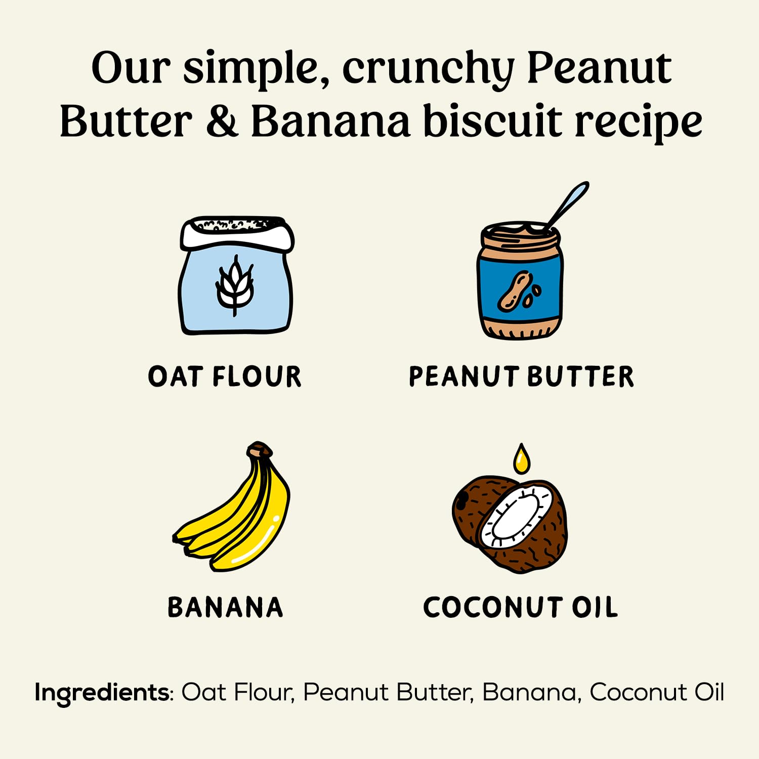 **Poke's PB 'Nana Pie Dog Treats - Crunchy Peanut Butter & Banana Biscuits, Limited Ingredient, Natural, Wheat-Free, Made in USA (8 oz) - Perfect for Training, Rewards & Healthy Snacking**