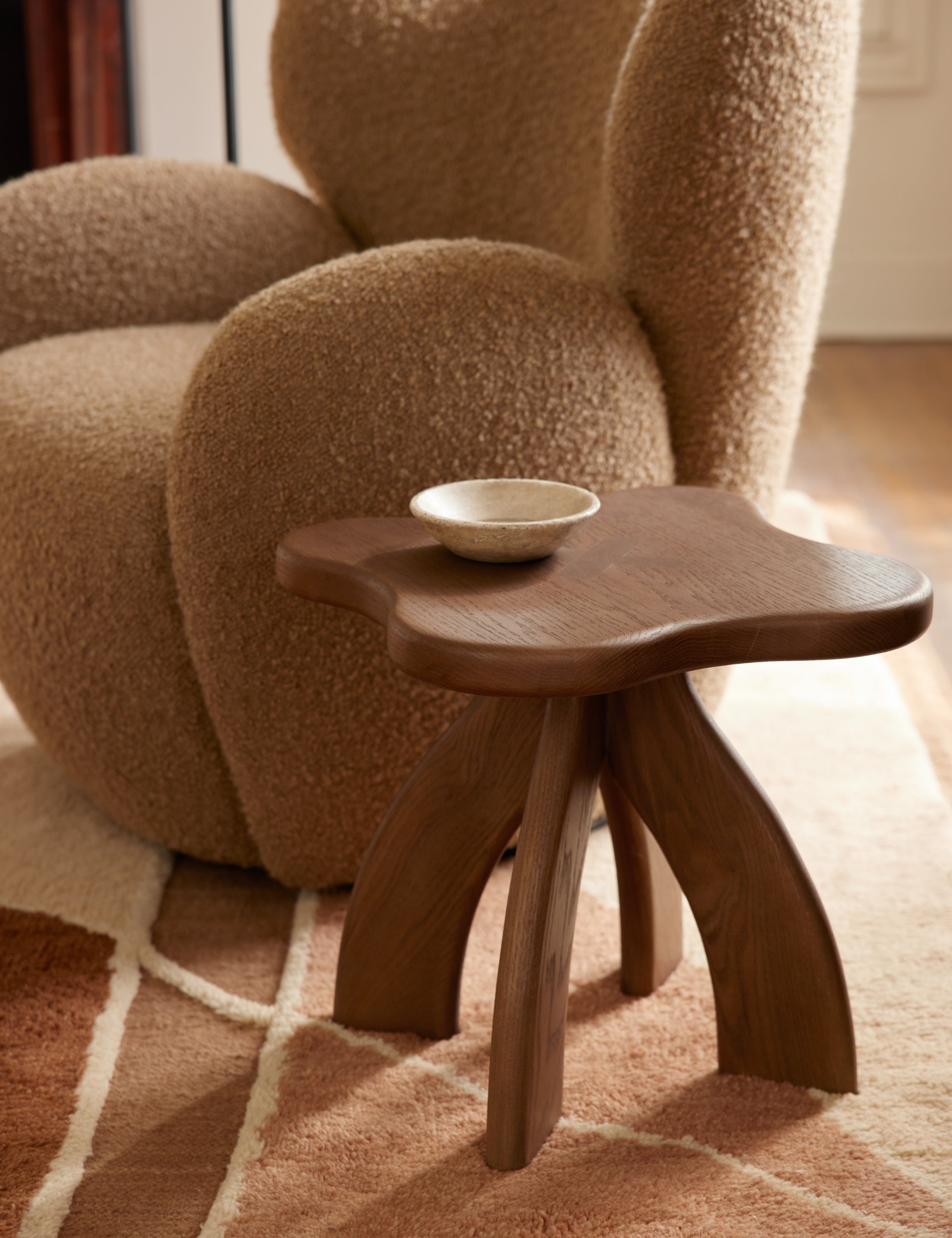 Aimee Song Etna Stool - Modern Bar Stool with Wooden Seat & Metal Frame for Kitchen Island, Breakfast Nook & Home Bar Decor