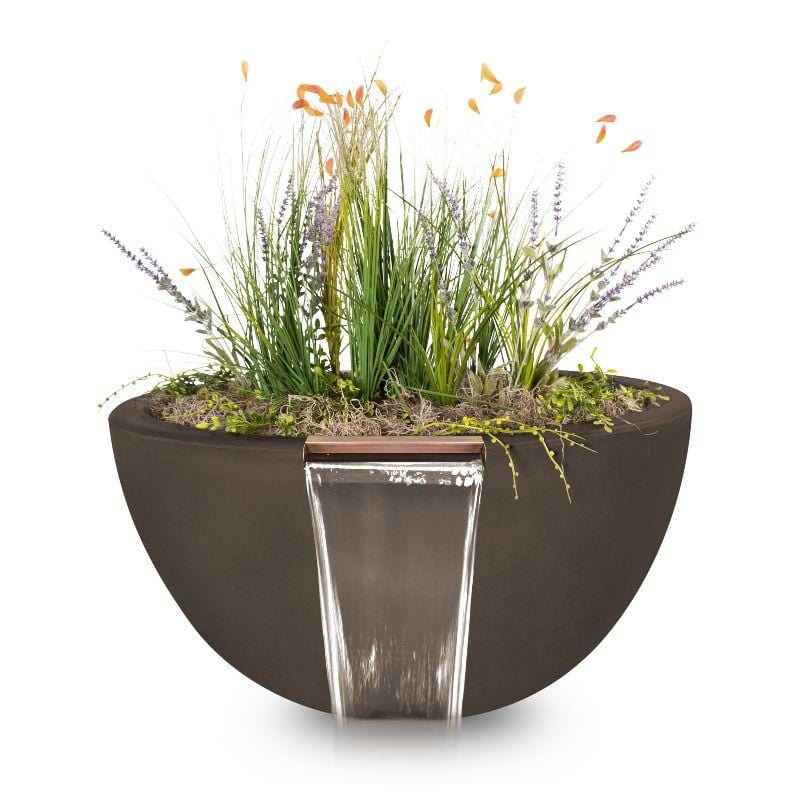 Luna Planter & Water Bowl - Modern Ceramic Plant Pot with Self-Watering Feature for Indoor Plants, Succulents, and Pets - Perfect for Home, Office, and Garden Decor