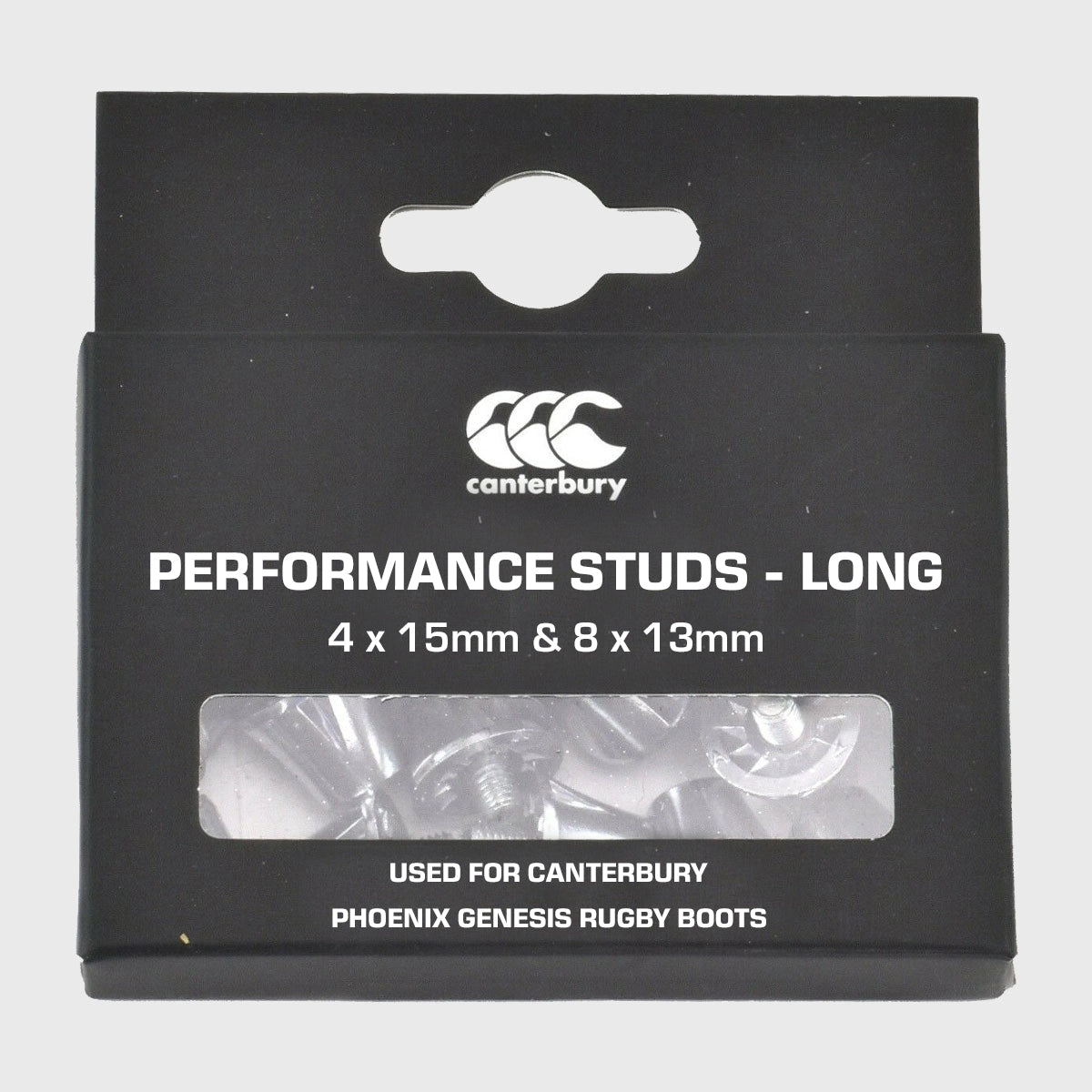 Canterbury Performance Rugby Stud Pack - Long Studs for Firm Ground - Perfect for Rugby Matches & Training on Hard Fields