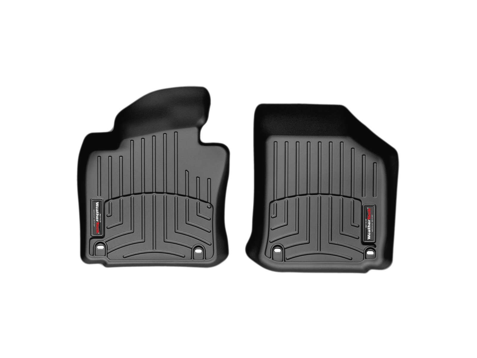 WeatherTech Custom Fit FloorLiners for VW Eos, Golf, Golf R32, Jetta GLI, Jetta - 1st Row (440801), Black - All-Weather Protection for Cars, Trucks & SUVs - Perfect for Road Trips, Commuting & Outdoor Adventures