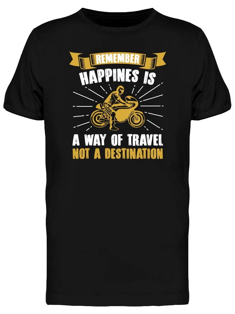 Men's Happiness Is A Way Of Travel T-Shirt - Comfortable Casual Tee for Travel Enthusiasts & Adventure Seekers