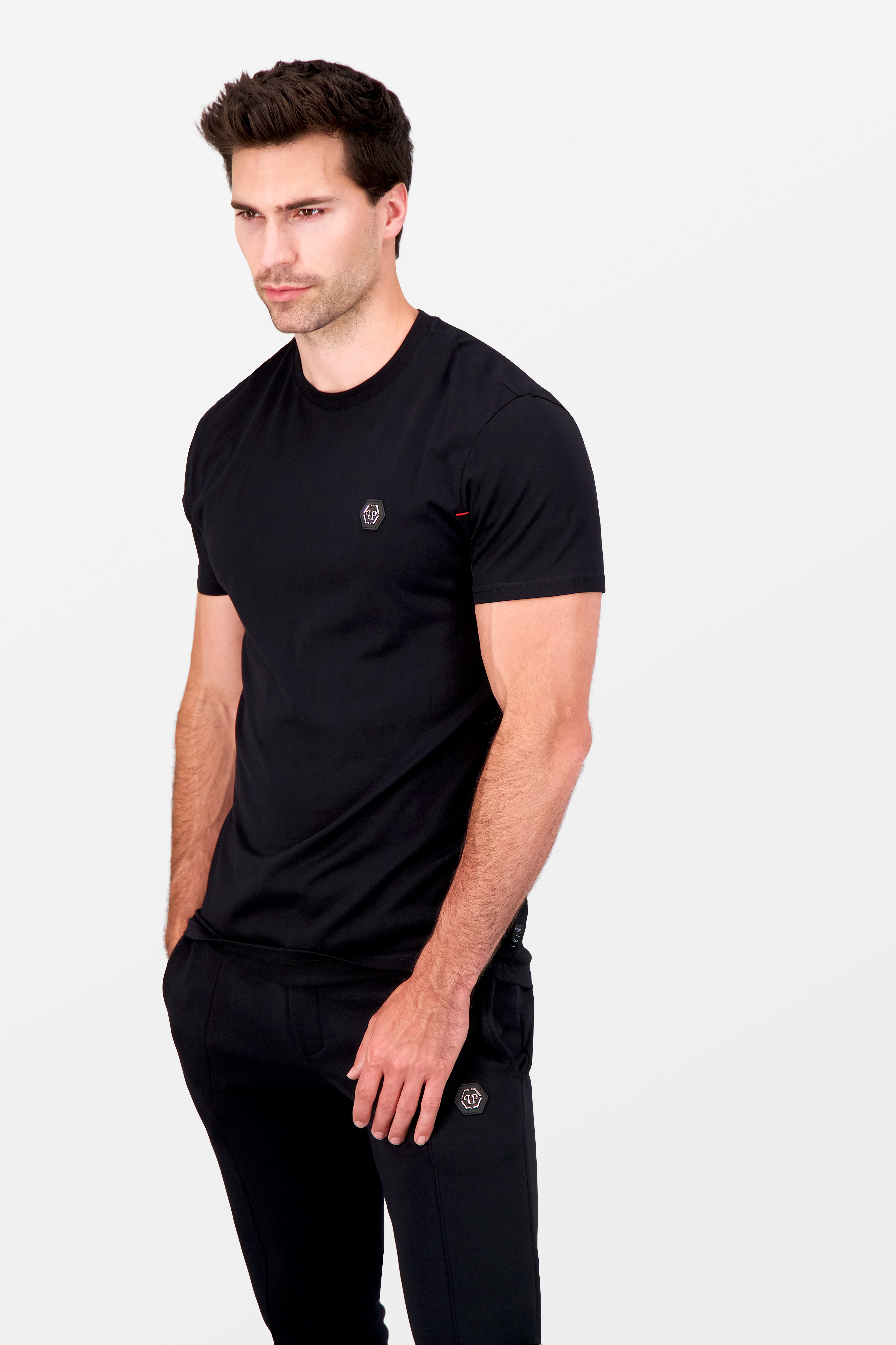 Philipp Plein Black Round Neck Short Sleeve T-Shirt for Men - Stylish Casual Tee for Everyday Wear, Street Fashion & Outfits