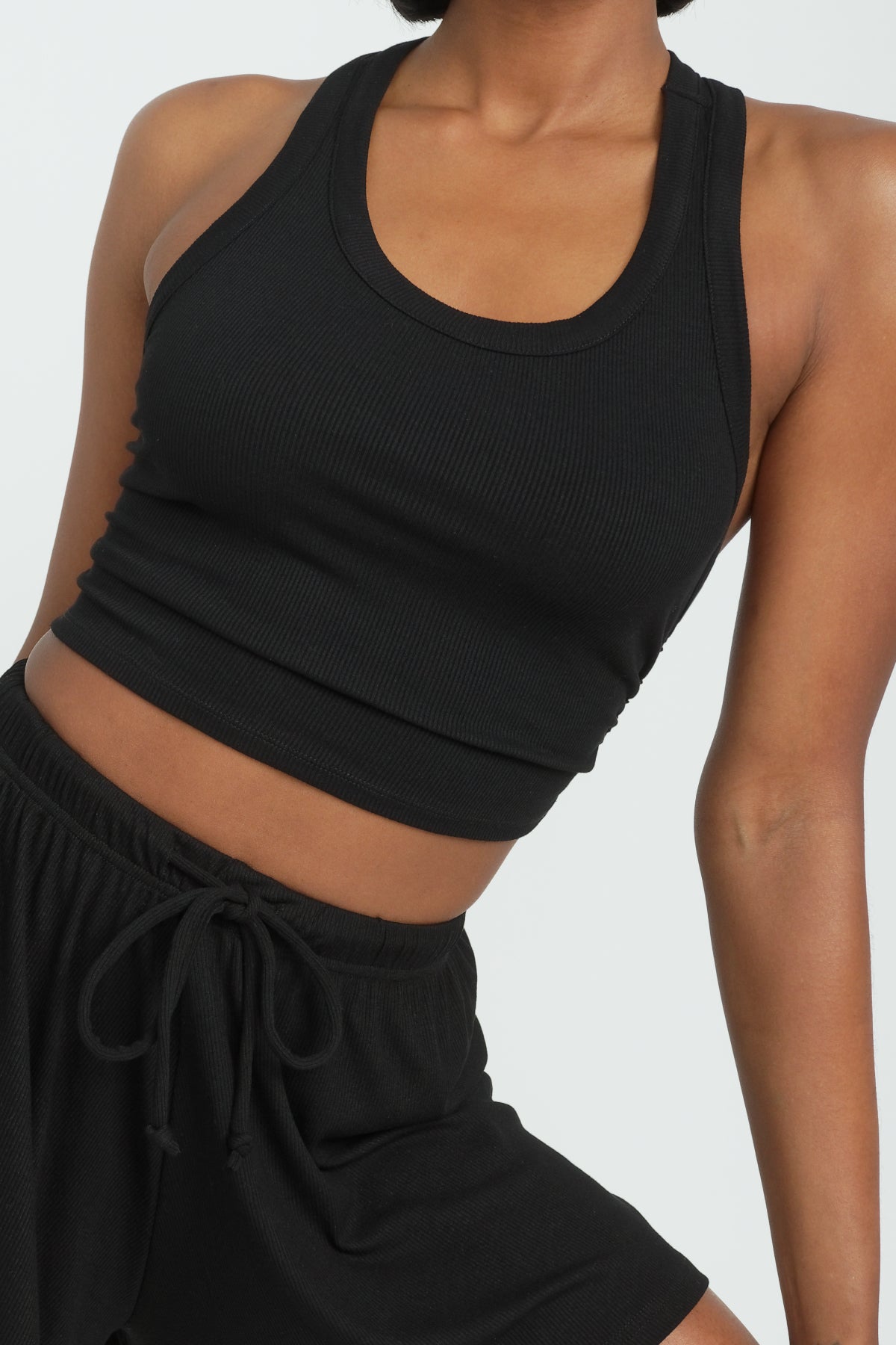 Women's Racerback Tank Top - Breathable Workout Shirt for Yoga, Running & Gym - Jet Black