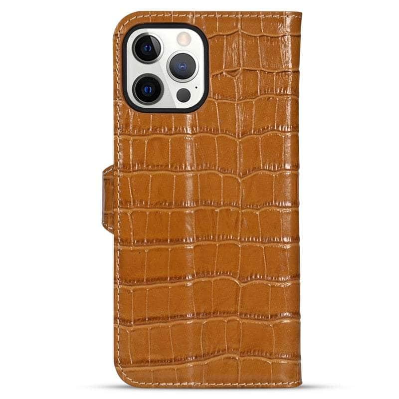 Genuine Leather iPhone 13 Mini Case - Natural Cowhide Full Edge Protection - Slim Fit & Durable Cover for Everyday Use & Business Professionals
