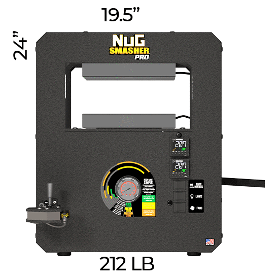 NugSmasher Pro 20 Ton Rosin Press Kit - Hydraulic Heat Press Machine for Extracting Rosin, Wax & Concentrates - Perfect for Home & Commercial Cannabis Extraction (Bundle Includes Accessories)