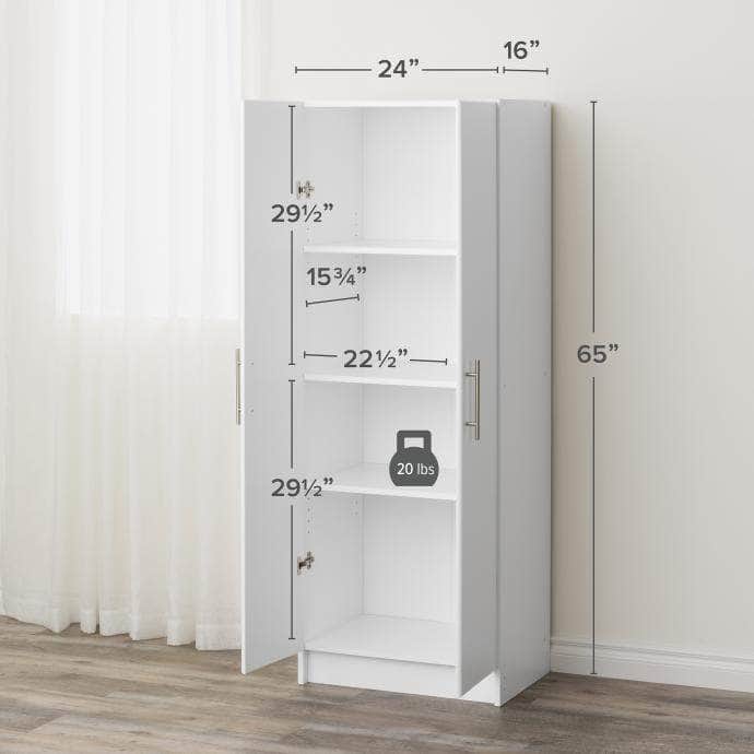 Elite Deep Storage Cabinet with Fixed & Adjustable Shelves - 2 Color Options | Perfect for Garage, Basement & Office Organization