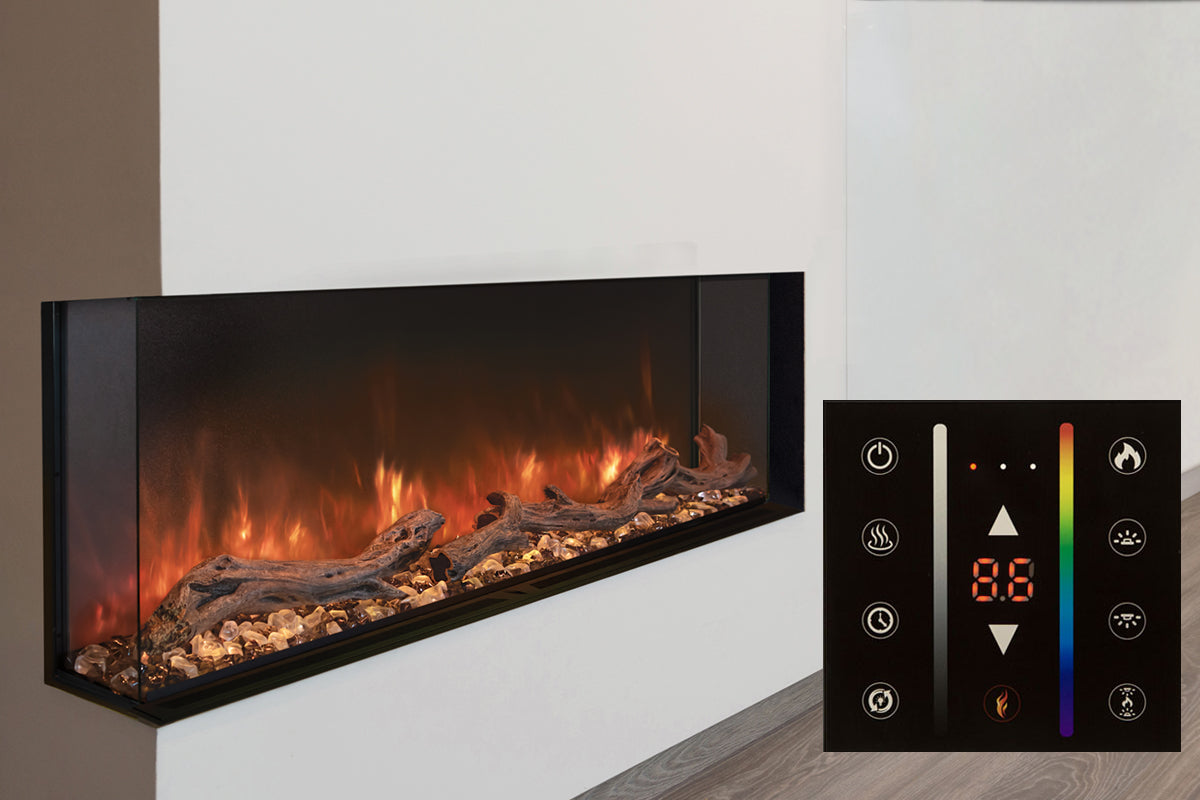 Modern Flames Landscape Pro 96-Inch Electric Fireplace - 3-Sided or 2-Sided Built-In Design for Living Room, Bedroom & Office | Energy-Efficient & Realistic Flame Effect
