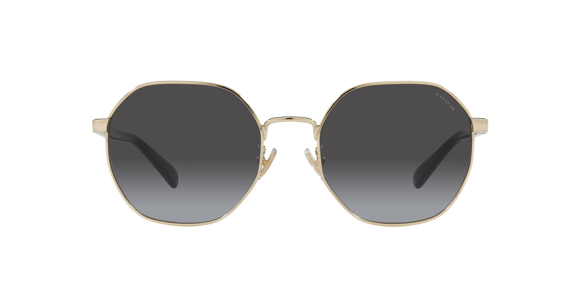 Coach Women's HC7147 Hexagonal Sunglasses - UV Protection, Polarized Lenses for Driving, Beach & Outdoor Fashion Accessories