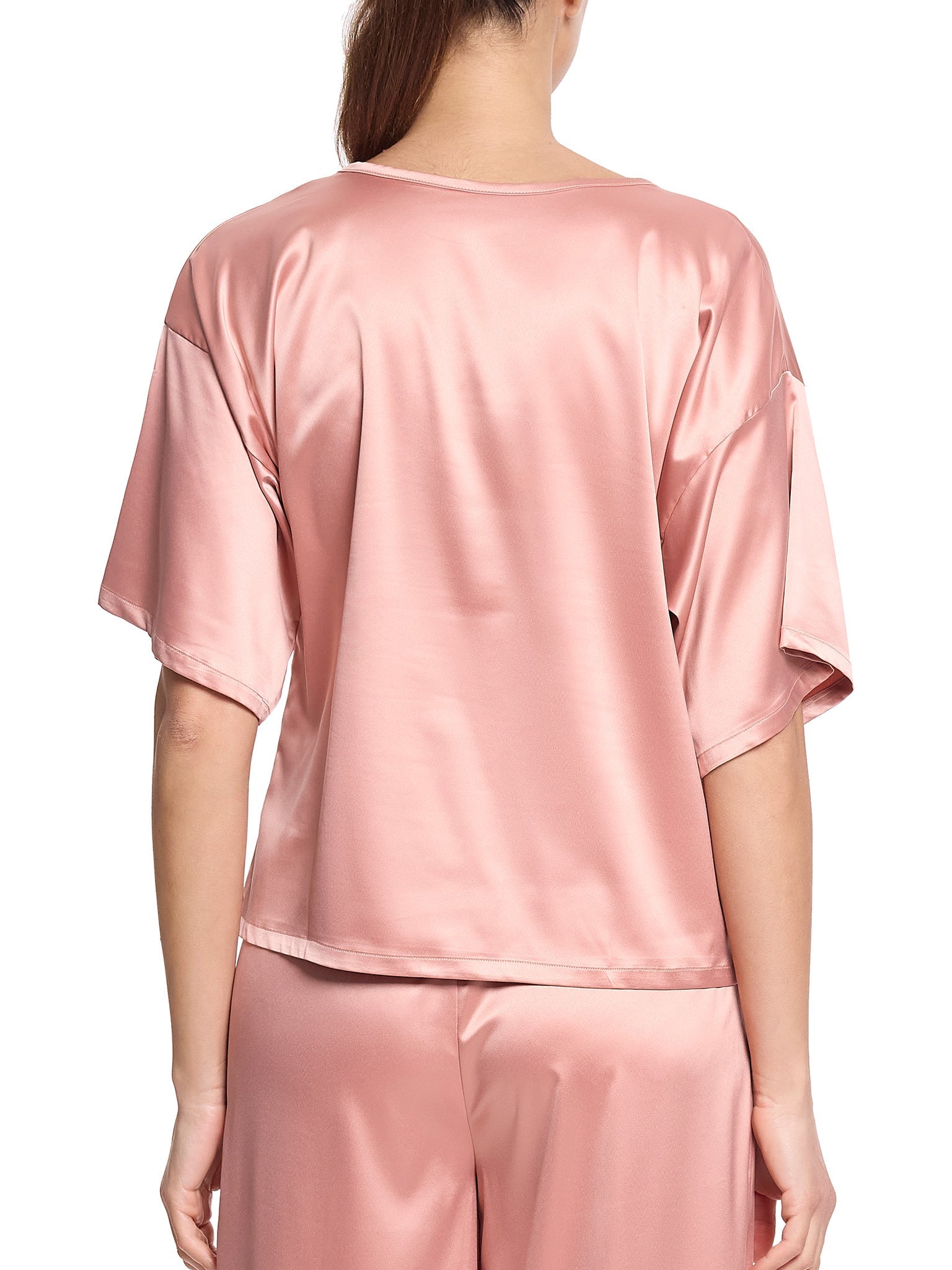 Silk Satin Sleep Tee for Women - Soft & Comfortable Nightwear for Lounge & Sleep - Perfect for Relaxing at Home or Traveling