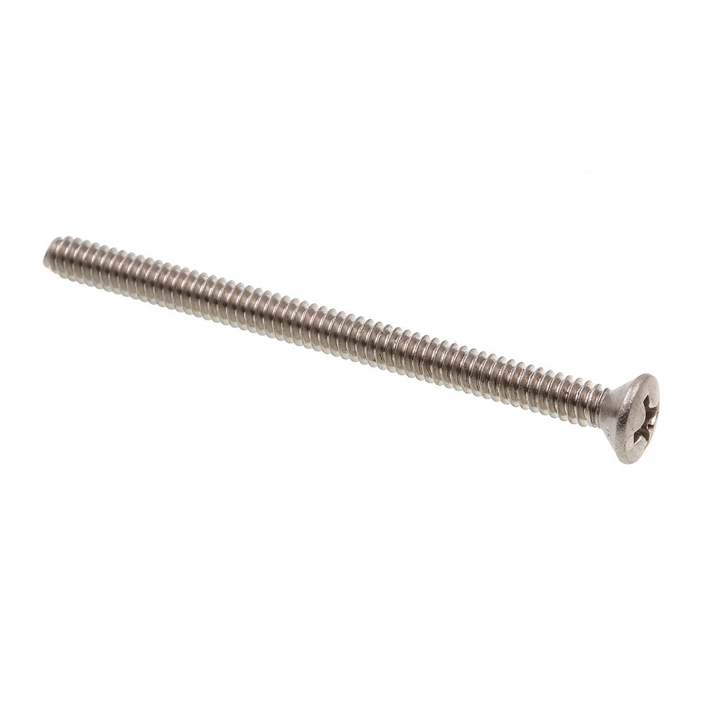 Prime-Line 9010582 #6-32 x 2 Inch Oval Head Phillips Machine Screws - 18-8 Stainless Steel (Pack of 100) - Ideal for Electronics, Furniture Assembly & DIY Projects