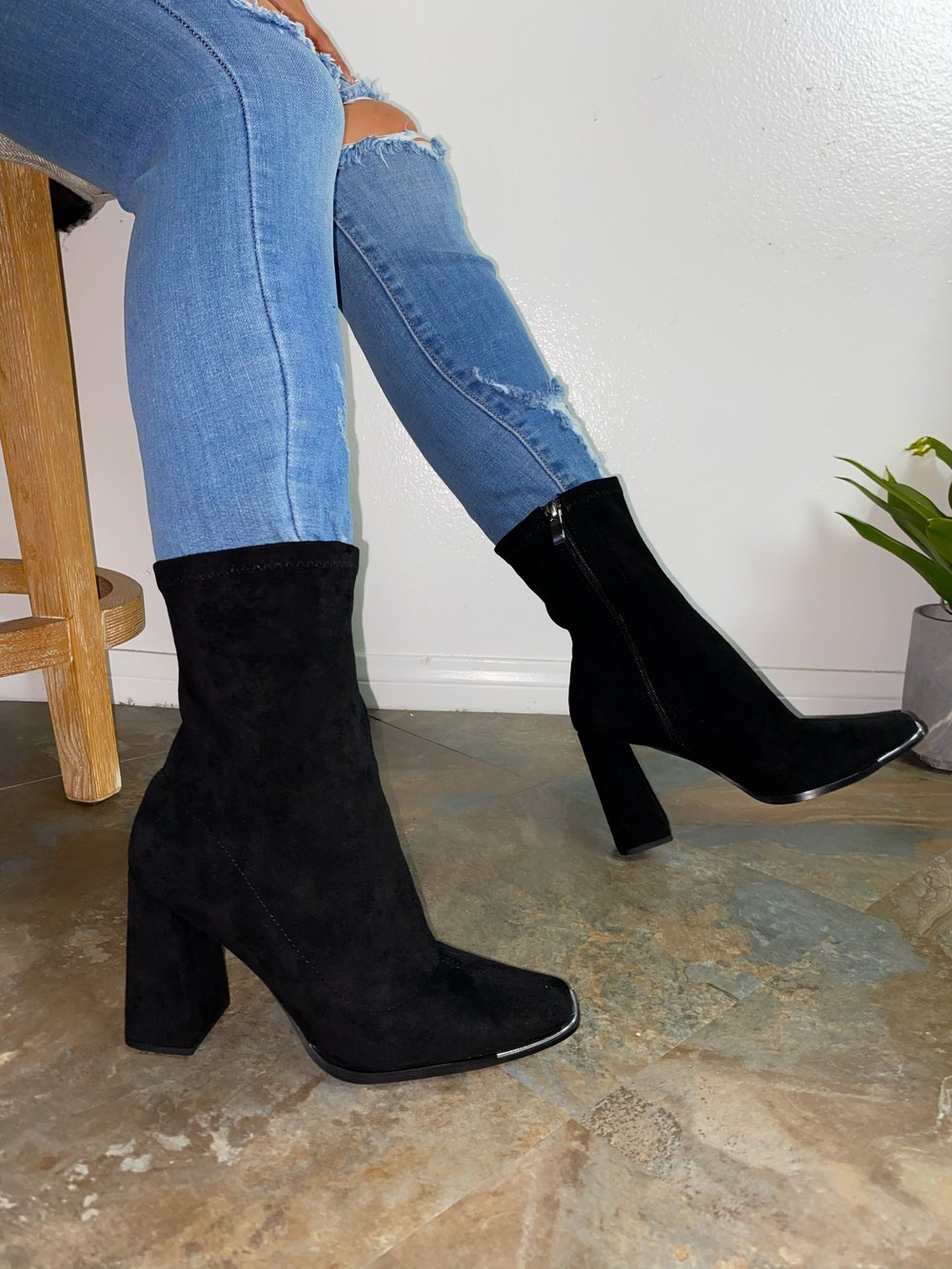 Alliyah Booties for Women - Stylish Black Ankle Boots | Perfect for Casual Outfits, Office Wear & Fall Fashion