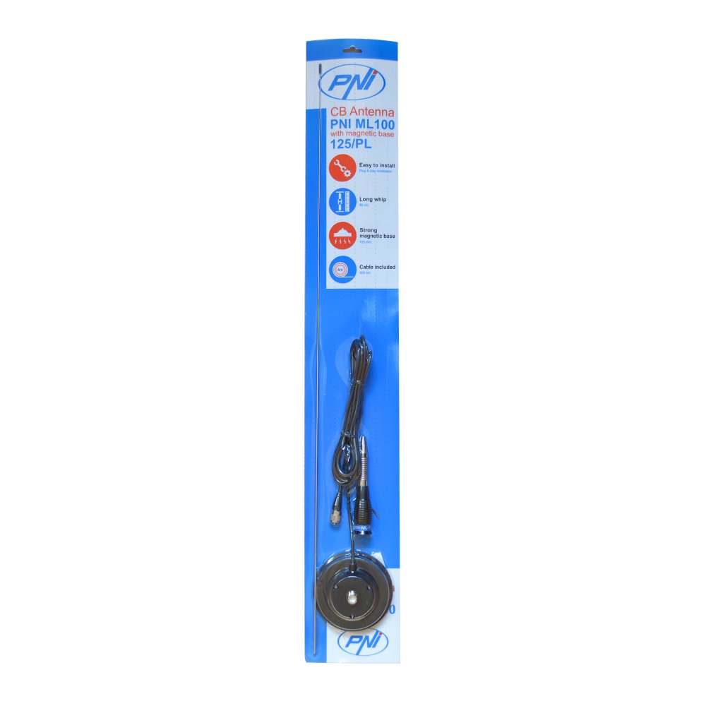 CB Radio Kit - CBI Escort HP 8000L ASQ with PNI ML100 CB Antenna for Truckers & Off-Road Adventures | Long-Range Communication for Road Trips, Camping & Emergency Preparedness