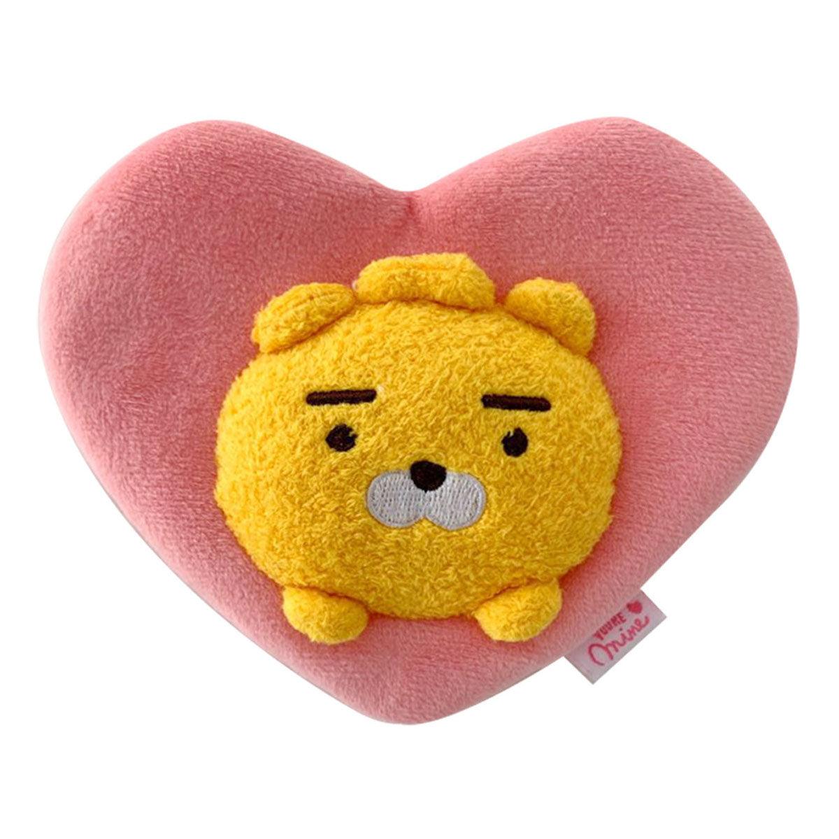 KAKAO FRIENDS LF Heart Hand Warmer Pouch - Little Ryan Cute Plush Hand Warmer for Winter | Perfect for Cold Weather, Outdoor Activities & Gift Giving