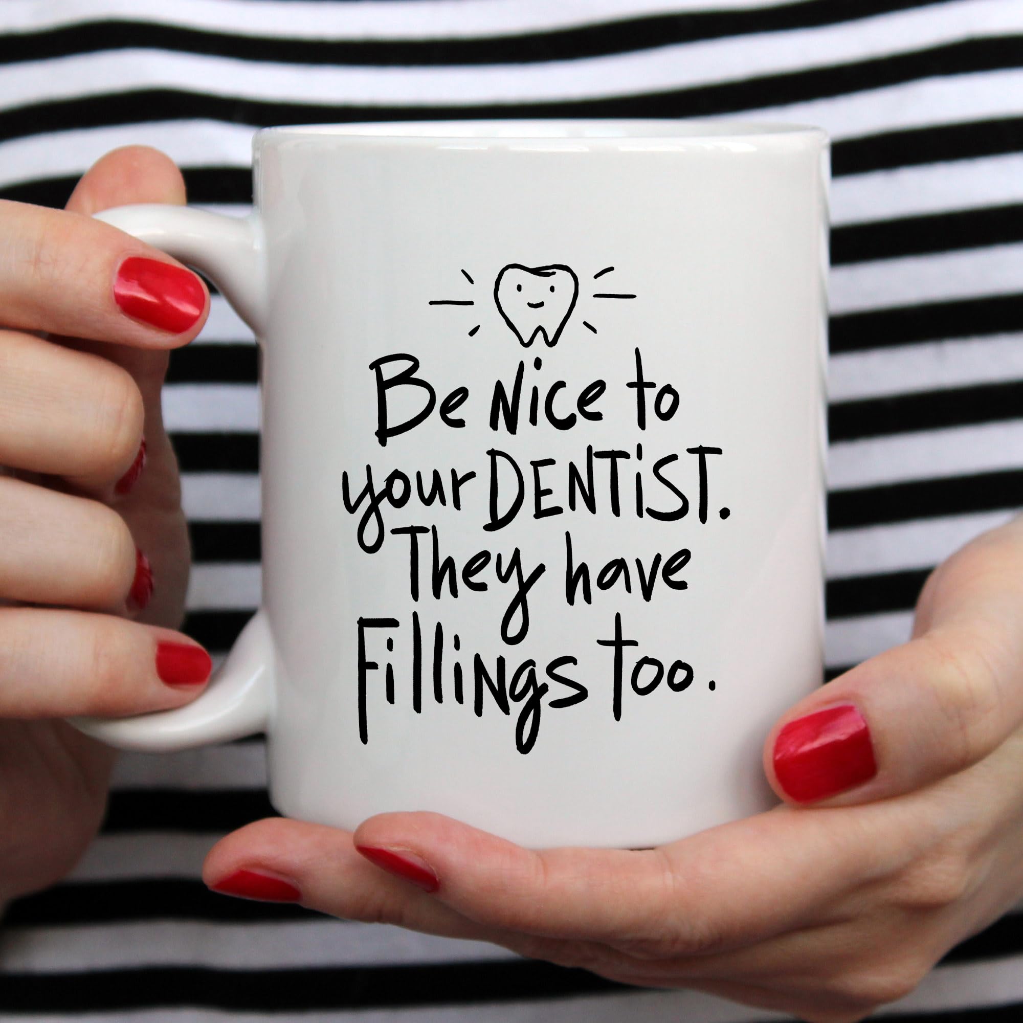 YouNique Designs 11 Oz Dentist Coffee Mug - Funny Dental Gift for Dentists, Coworkers, Graduates | Portable Travel Mug for Office, Home & Dental School Graduation Gifts