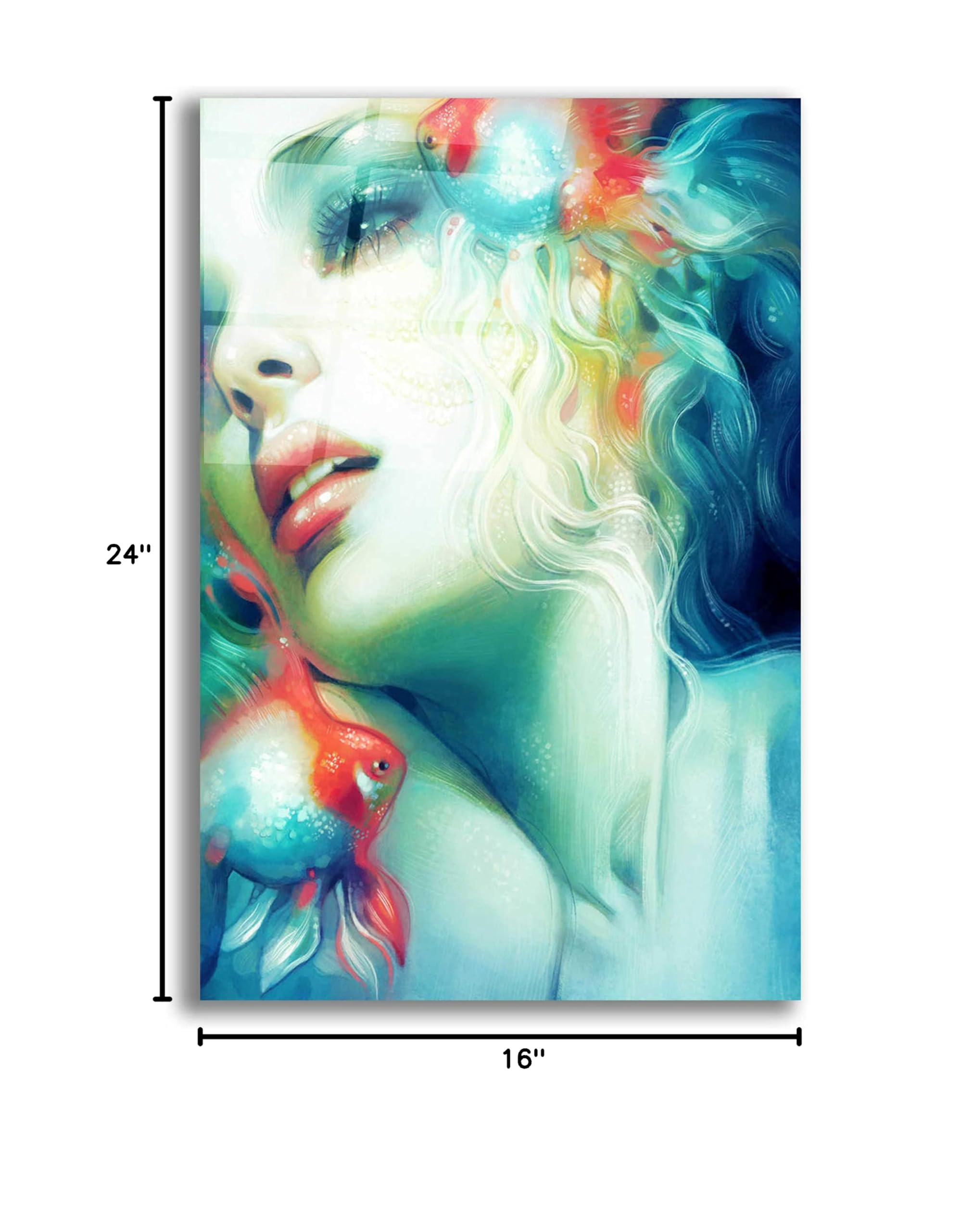 Epic Art 'Scale' by Anna Dittman - 16x24 Inch Acrylic Glass Wall Decor - Modern Abstract Painting for Living Room, Bedroom & Office