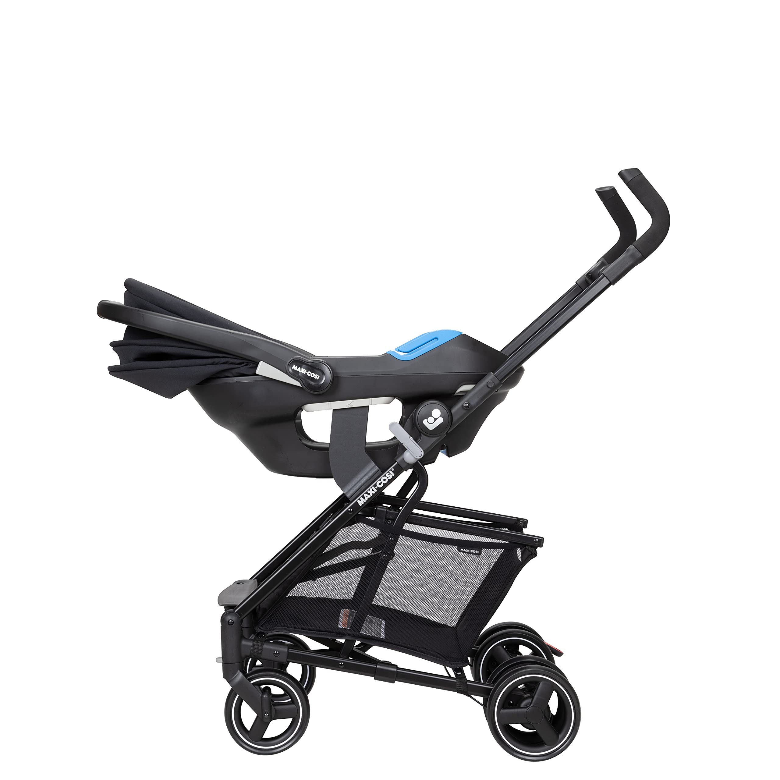 Maxi-Cosi Maxi-Taxi Xt Baby Stroller & Car Seat Caddy - Ultra Compact Travel System with Large Storage Basket, Black | Perfect for Newborns, Travel, Shopping & Everyday Use