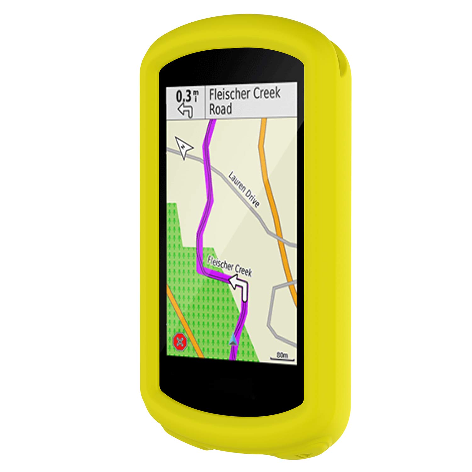 Durable Soft Silicone Protective Case Cover for Garmin Edge 1030 Plus GPS Bike Computer - Shockproof Bumper Shell Accessories (Yellow) - Perfect for Cycling, Mountain Biking & Outdoor Sports
