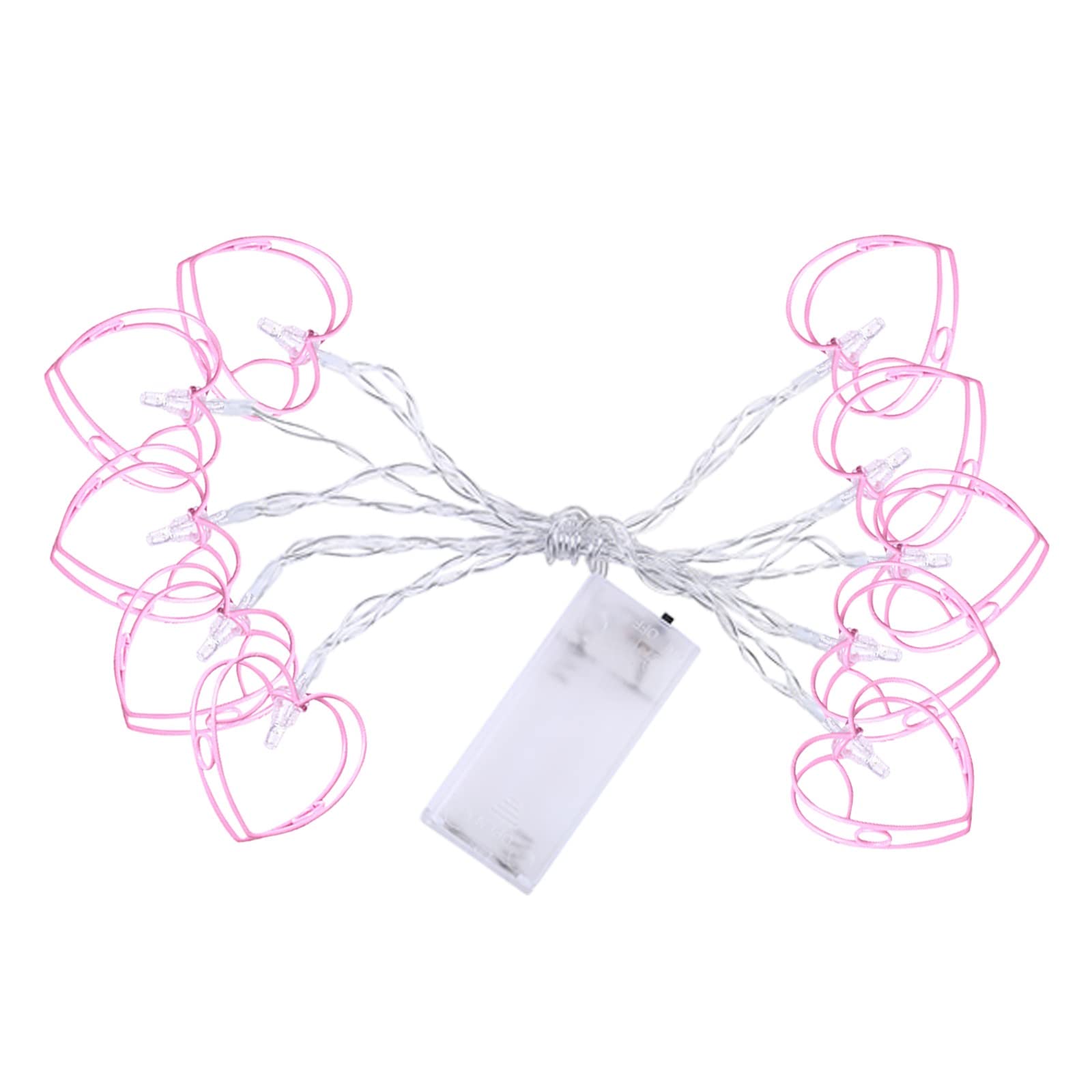 Valentine's LED String Lights - Pink Fairy Lights for Wedding, Bedroom & Garden Decor
