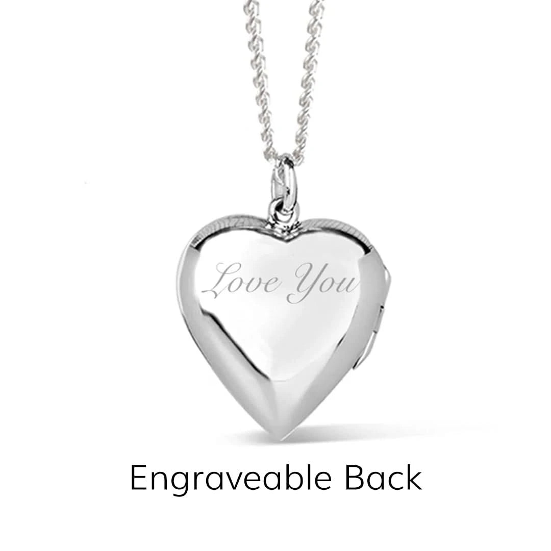 Elegant Filigree Heart Locket Necklace in Sterling Silver - Custom Photo Insert & Engraving - Perfect for Valentine's Day Gifts & Anniversary Presents