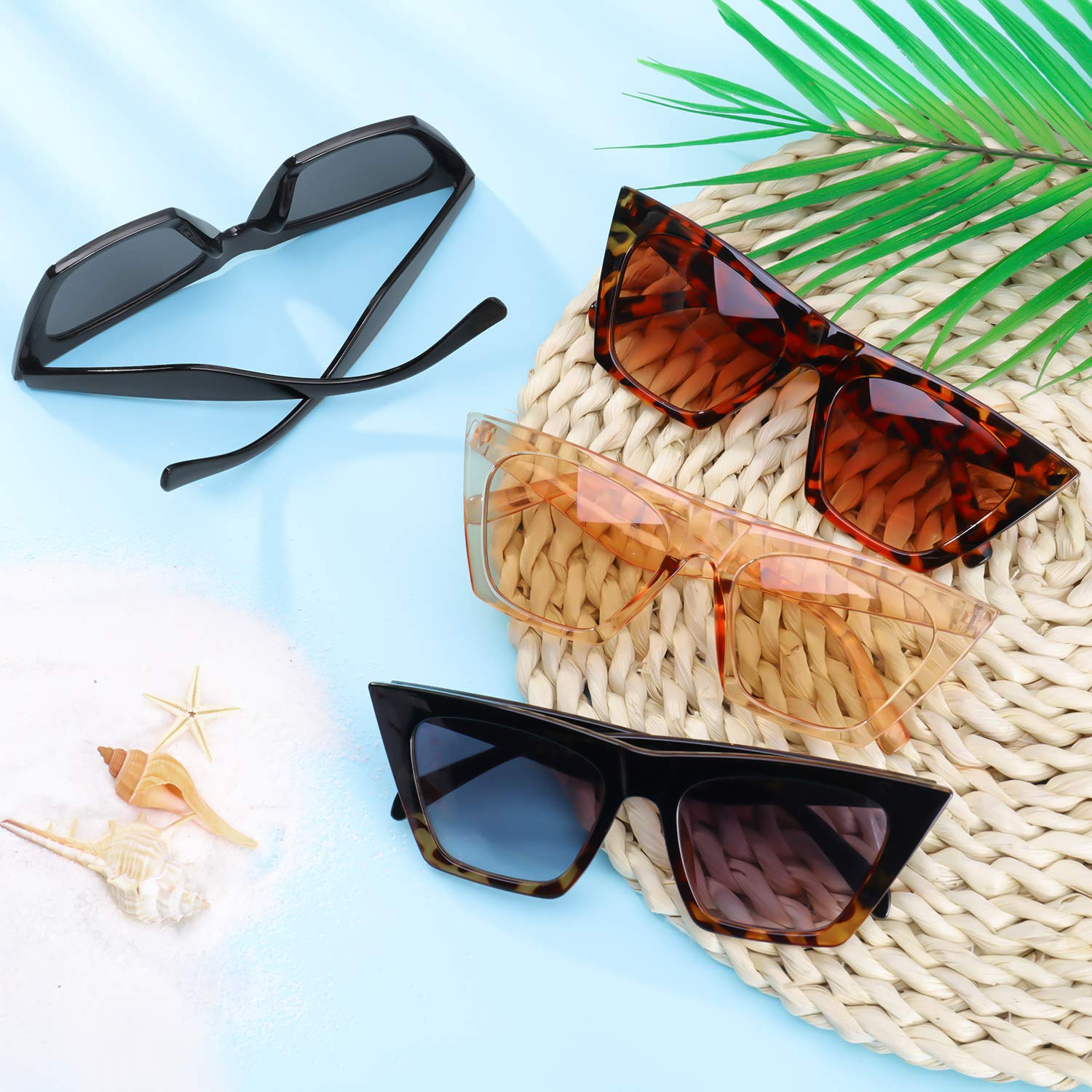 Trendy Cat Eye Women Sunglasses - Retro Square Oversized for Fashion & Outdoors