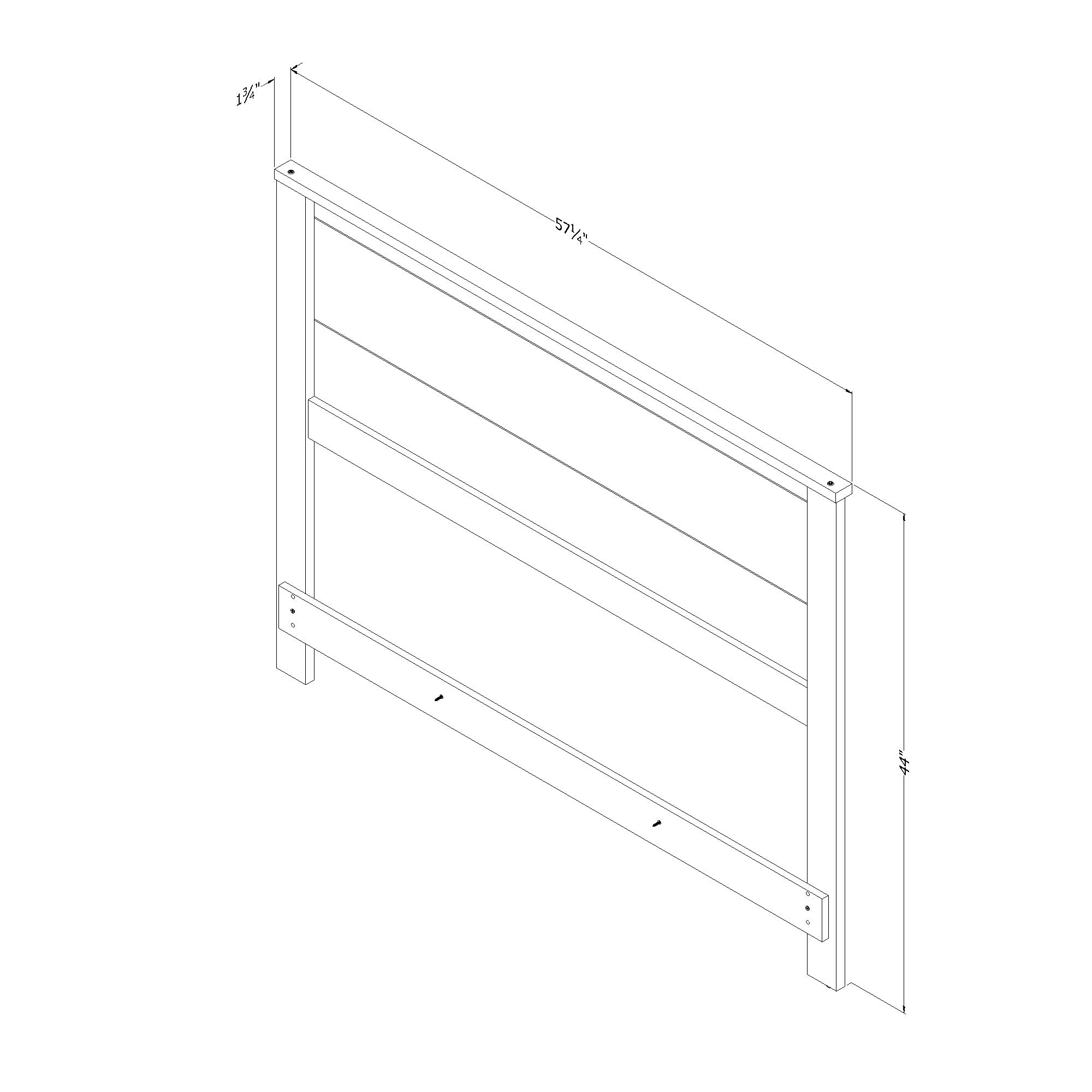 South Shore Step One Essential Full Size Headboard in Gray Oak - Perfect for Modern Bedroom Decor & Space-Saving Solutions