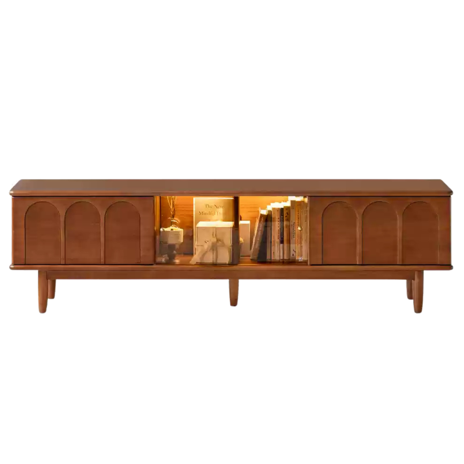 78.7x13.7x19.6 inch / 200x35x50cm / Teak color / TV cabinet