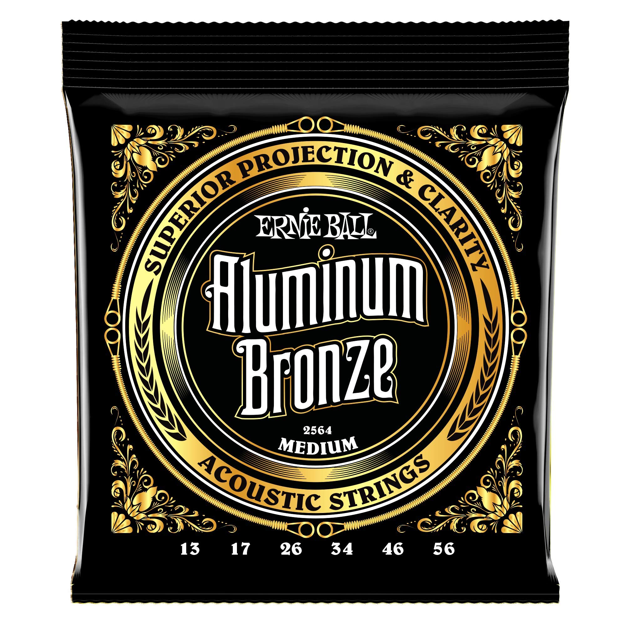 6 Pack Ernie Ball Aluminum Bronze Acoustic Guitar Strings Light Gauge - Perfect for Folk, Country & Fingerstyle Playing