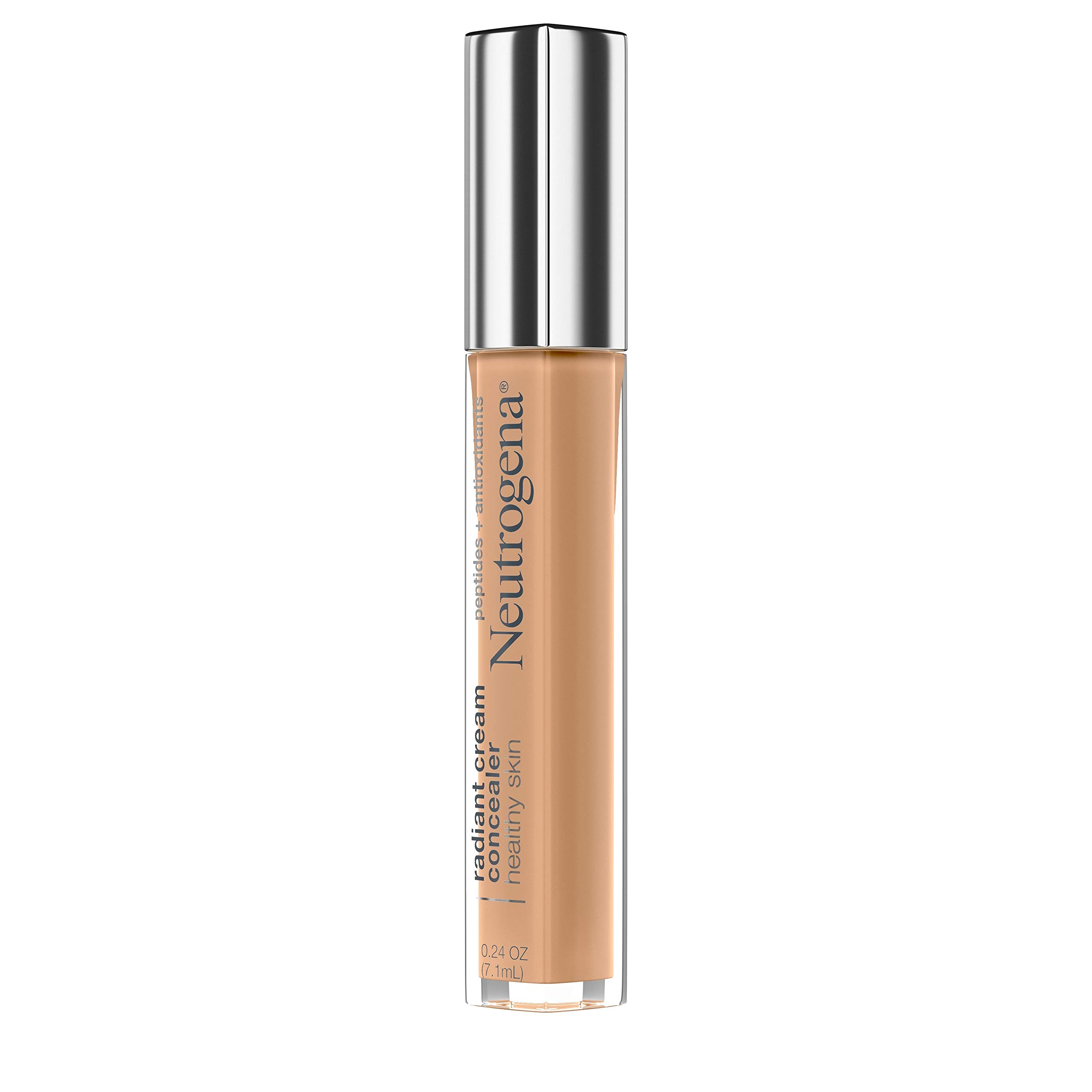 Neutrogena Healthy Skin Radiant Brightening Cream Concealer with Peptides & Vitamin E - Lightweight, Non-Comedogenic, Perfecting Concealer - Toffee Medium 03 (Warm Undertones) - 0.24 oz - Ideal for Daily Makeup & Dark Circle Coverage