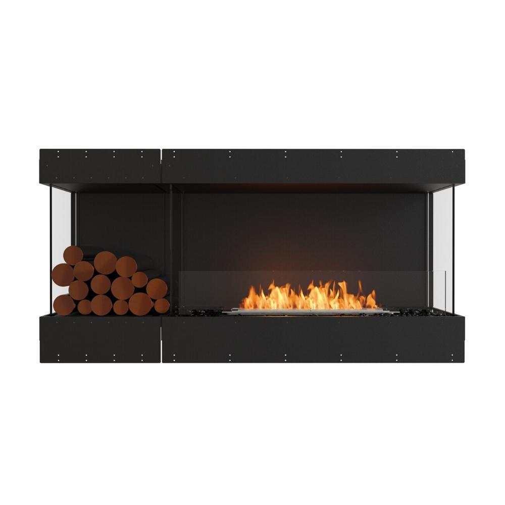 EcoSmart Fire Flex Bay 3-Sided Ethanol Fireplace Insert with Decorative Box - Modern Indoor/Outdoor Fire Feature for Living Rooms, Patios & Decks